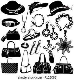 women accessories vector