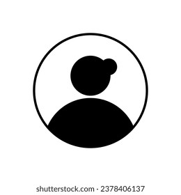 Women admin vector icon on white color.