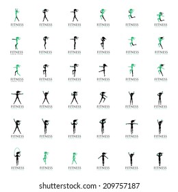 Women At Aerobics Class - Isolated On White Background - Vector Illustration, Graphic Design Editable For Your Design