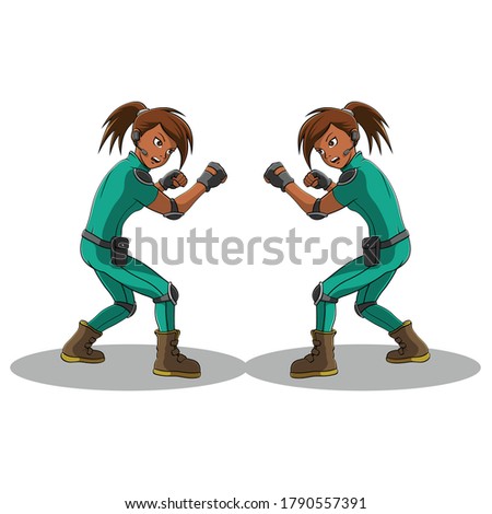 Women agent action illustration vector