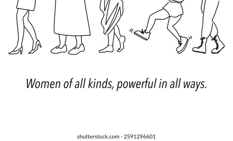Women of all kinds hand drawn vector illustration 