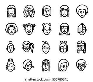 Women avatar icons