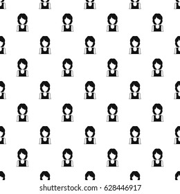Women avatar pattern seamless in simple style vector illustration
