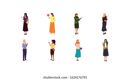 women avatars design, Woman girl female person people human and social media theme Vector illustration