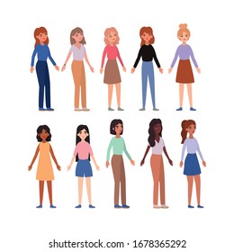 women avatars design, Woman girl female person people human and social media theme Vector illustration