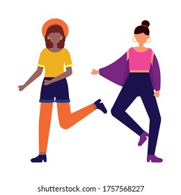 women avatars design, Woman girl female person and people theme Vector illustration