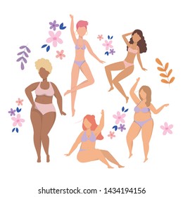 Women avatars in underwear design