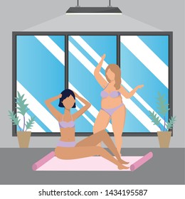 Women avatars in underwear design