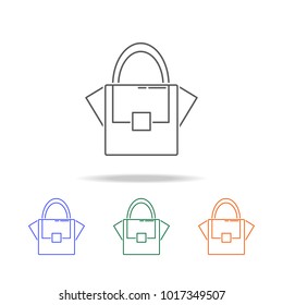 Women bag icon. Element multi color female accessories icons for mobile concept and web apps. Thin line  icon for website design and development, app development. Premium icon on white background
