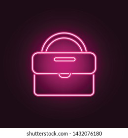 Women bag neon icon. Elements of Women's accessories set. Simple icon for websites, web design, mobile app, info graphics