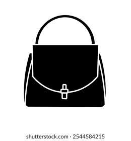 Women bag silhouette vector illustration, black woman fashion hand bag, ladies handbag clipart, fashion purse clip art