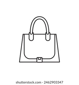 Women bag stylish line icon vector hand black design.