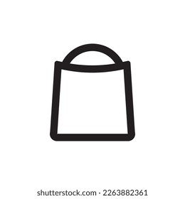 Women bag vector icon. Handbag flat sign. Lady bag flat icon. Shopping package symbol. Purchase pack sign. Packet line icon. EPS 10 symbol pictogram