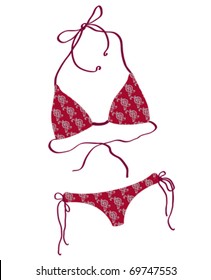 Women bathing suits. Vector illustration