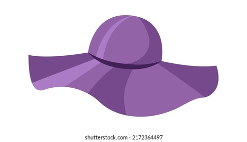 Women beach hat. Vector illustration