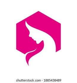 Women Beatiful - ilustración del concepto del logotipo vectorial. Logotipo de salud. Logotipo saludable.