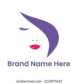 Women Beauty Face Illustration Vector Cosmetics Brand Logo