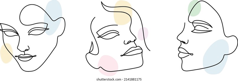 women beauty illustration minimalism line vector