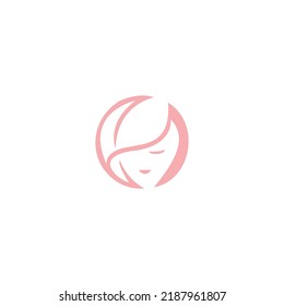 women beauty logo pink feminine