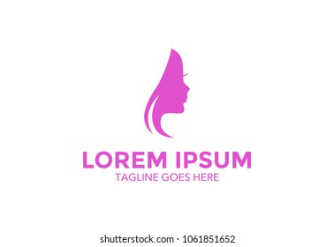 women beauty logo. vector illustration. simple