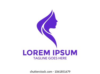 women beauty logo. vector illustration. simple