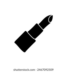Women beauty make up lipstick black hand drawn icon