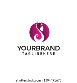 women beauty and spa logo design concept template vector