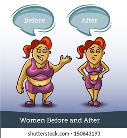 Women Before and After, vector