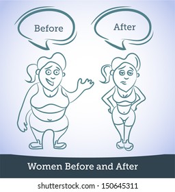 Women Before and After, vector