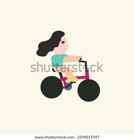 Women bicycle logo vector illustration template