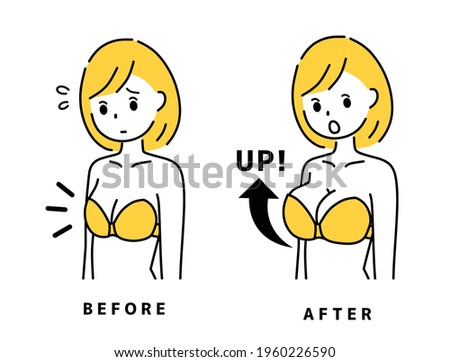 Women with big breasts and women with small breasts.
