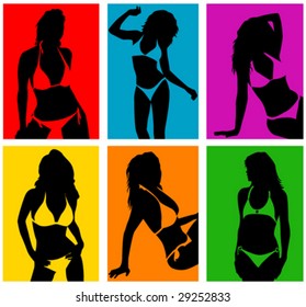 women in bikini 2 vector