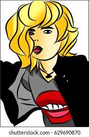 women black jacket