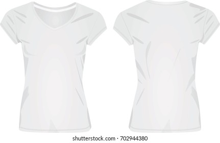 Women blank t shirt. vector illustration