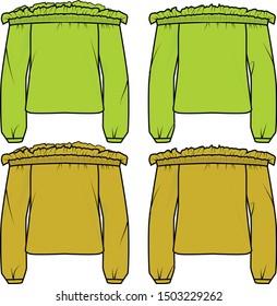 women blose vector template pattern