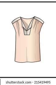 Women blouse in vector