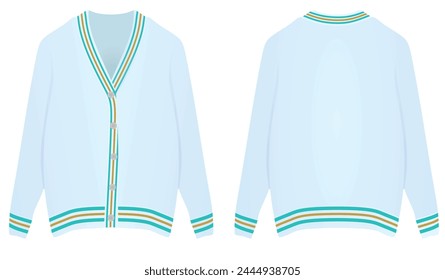 Women blue jumper. vector illustration