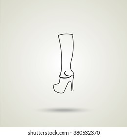The women boot icon.