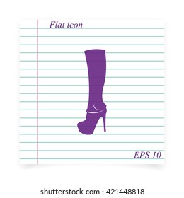 The women boot icon.