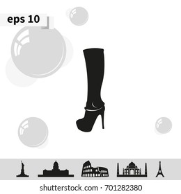 The women boot icon.