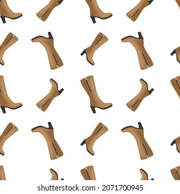 Diseño del patrón Emoji del icono de arranque femenino. Zapatos Moda Símbolos Femeninos De Fondo Sin Marea. Vector de diseño de ilustración emoticono.