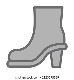Women boots icon emoji isolated on white background.
