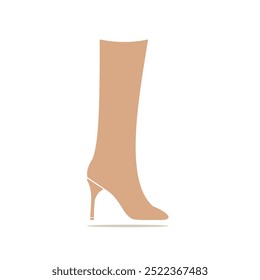 Women boots icon isolated on white background.
