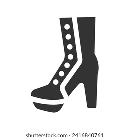 Women Boots Icon, Vector Graphics