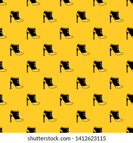 Women boots pattern seamless vector repeat geometric yellow for any design