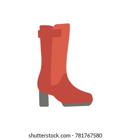 Women boots shoes flat icon