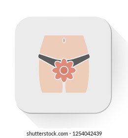women bottom silhouette icon. Flat illustration of female body. sexy woman isolated on white background. woman logo sign symbol