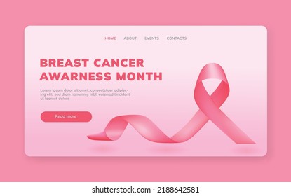 Women Breast Cancer Concept in Vector Flat Style, Pink Ribbon, Social Media Post Concept, Banner Concept, Landing Page Concept