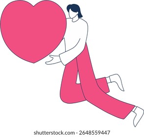 women bring a hearth vector, perfect for design resources, powerpoint, presentation and poster