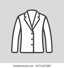 Women business jacket line icon on a background. Linear symbol. Outline sign. Editable stroke. Vector illustration.